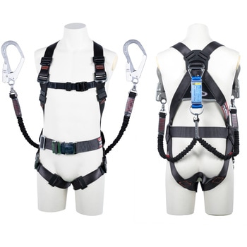 フルハーネス”コアハーネス”(伸縮性ランヤード2本タイプ) ツヨロン(藤井電工)