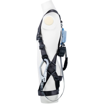 フルハーネス”黒影ハーネス”(ワン・ハンド巻取式+伸縮性ランヤードタイプ) ツヨロン(藤井電工)