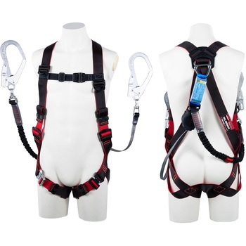 フルハーネス”レヴォハーネス”(ワン・ハンド巻取式+伸縮性ランヤードタイプ) ツヨロン(藤井電工)