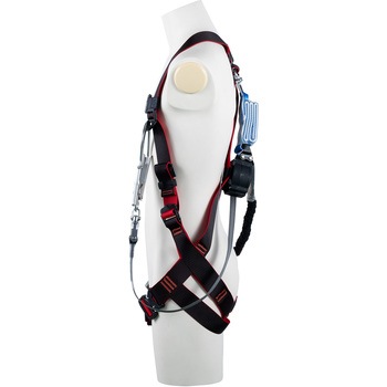 フルハーネス”レヴォハーネス”(ワン・ハンド巻取式+伸縮性ランヤードタイプ) ツヨロン(藤井電工)