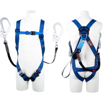 フルハーネス”ライトハーネス”(ワン・ハンド巻取式+伸縮性ランヤードタイプ) ツヨロン(藤井電工)