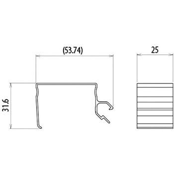 レクト40用 片側隙間隠しブラケット ヒナカ(日中製作所)