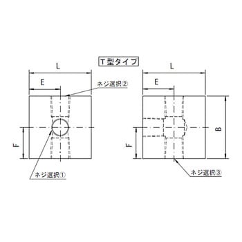 Nhtt 1 8 1 4 1 8 ネジ変換継手 油圧用 T型タイプ 1個 ノーブランド 通販サイトmonotaro