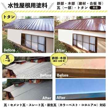 水性シリコン遮熱屋根用 水性屋根用塗料 (つやあり) カンペハピオ