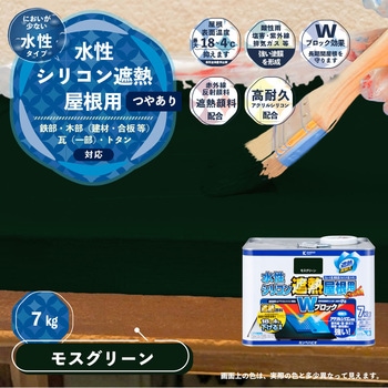 水性シリコン遮熱屋根用 水性屋根用塗料 (つやあり) カンペハピオ