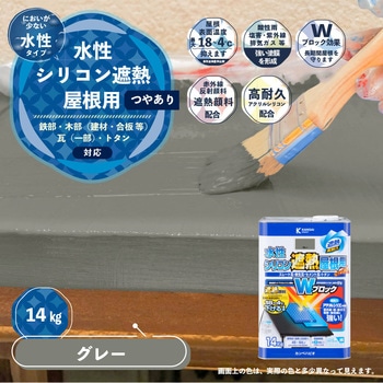 水性シリコン遮熱屋根用 水性屋根用塗料 (つやあり) カンペハピオ