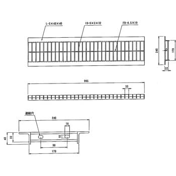 鋼板製組構式グレーチング T-14 ニムラ 【通販モノタロウ】