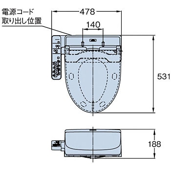 TCF585#NG2 ウォシュレットP(パブリック向) 1台 TOTO 【通販モノタロウ】