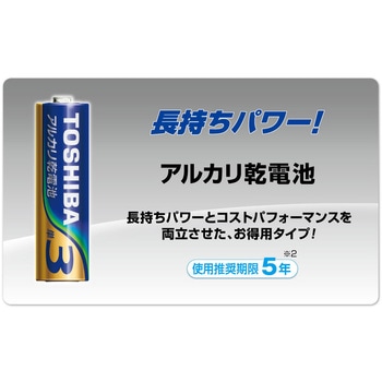 東芝アルカリ乾電池 単2形 東芝