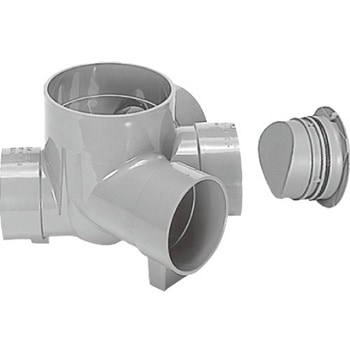 ビニマス 45度左右合流段差付キャップ付 - 前澤化成工業
