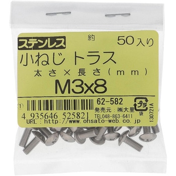 (+)トラス頭小ねじ (ステンレス)(小袋) 大里
