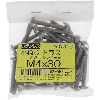 (+)トラス頭小ねじ (ステンレス)(小袋) 大里