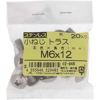 (+)トラス頭小ねじ (ステンレス)(小袋) 大里