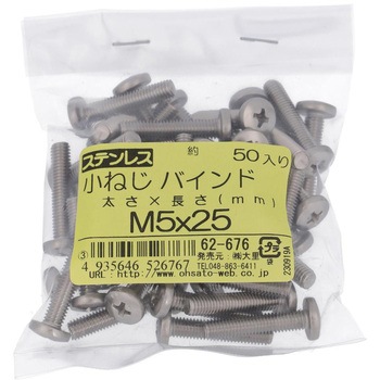 (+)バインド頭小ねじ (ステンレス)(小袋) 大里