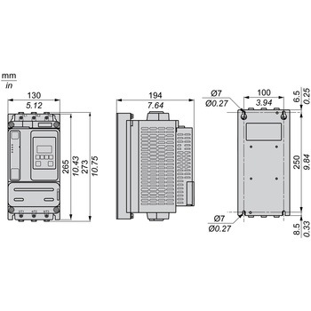 シュナイダーエレクトリック(Schneider Electric) Altistart ATS430シリーズ ソフトスターター 110A AC208-600V 制御電圧AC110-230V シュナイダーエレクトリック