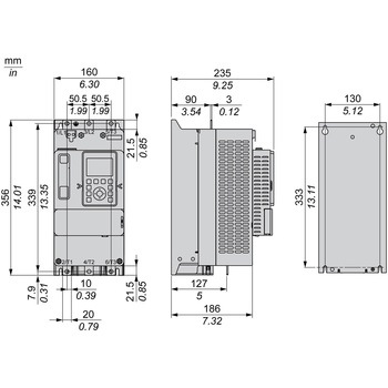 シュナイダーエレクトリック(Schneider Electric) Altistart ATS430シリーズ ソフトスターター 110A AC208-600V 制御電圧AC110-230V シュナイダーエレクトリック