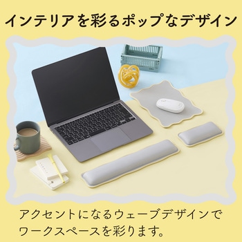 マウスパッド ウェーブデザイン ズレにくい 裏面ラバー エレコム