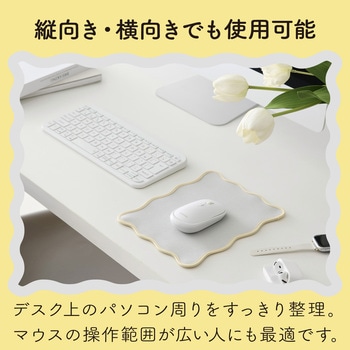 マウスパッド ウェーブデザイン ズレにくい 裏面ラバー エレコム