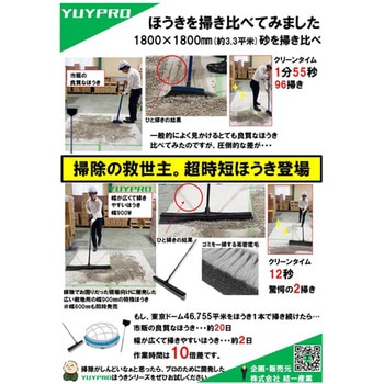 幅が広くて掃きやすいほうき YUYPRO