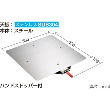 クルクル回転盤(スチール製/ステンレス天板t2.5mm仕様) サカエ