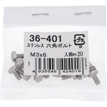 六角ボルト ミリねじ 全ねじ (ステンレス)(パック品) 大里