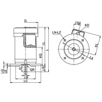 低圧三相プレミアム効率モーター 屋内形 フランジ取付形 富士電機 汎用モーター 通販モノタロウ