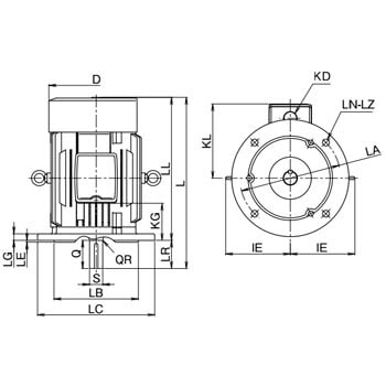 Mlu1107c 6 低圧三相プレミアム効率モーター 屋内形 フランジ取付形 1台 富士電機 通販サイトmonotaro