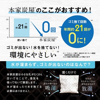 本家炭屋 調湿・消臭木炭 LEC(レック)