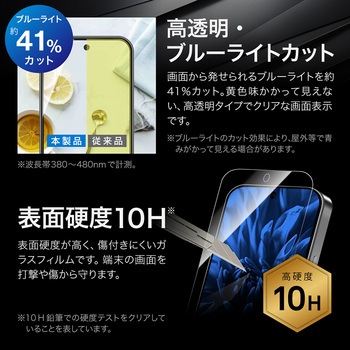 Google Pixel 9a ガラスフィルム 「GLASS PREMIUM FILM」スタンダードサイズ ゴリラガラス ブルーライトカット LEPLUS NEXT