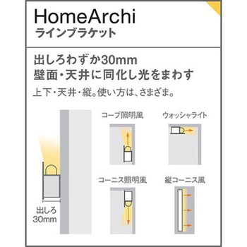 ホームアーキ 天井直付型・壁直付型LED ラインブラケット 美ルック Panasonic(パナソニック)
