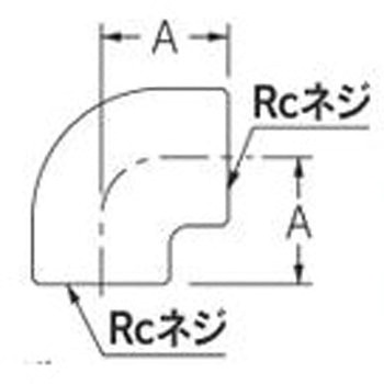 砲金エルボ カクダイ