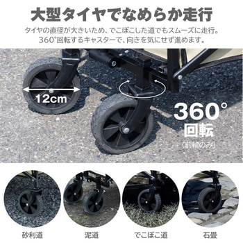 4輪折りたたみガーデンワゴン 65L 80kg SIS