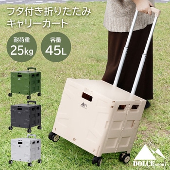 4輪折りたたみキャリーカート ふた・ストッパー付き 45L 25kg SIS