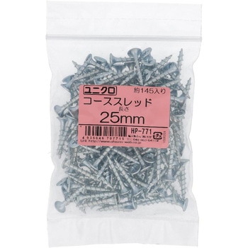 コーススレッド ラッパ頭 (鉄/ユニクロめっき)(パック品) 大里