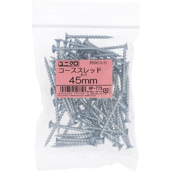 コーススレッド ラッパ頭 (鉄/ユニクロめっき)(パック品) 大里