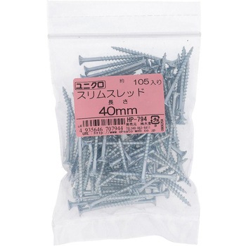 スリムスレッド フレキ頭 (鉄/三価めっき)(パック品) OHSATO(大里)