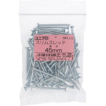 スリムスレッド フレキ頭 (鉄/三価めっき)(パック品) OHSATO(大里)
