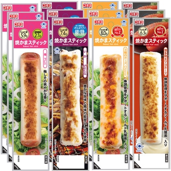 [冷蔵] スギヨ 焼かまスティック 4種全12本セット(梅・いか・3種のチーズ・博多明太マヨ) スギヨ