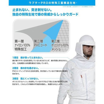 蜂防護服 ラプターPRO GALE 手袋(V-5)セット 丸和ケミカル