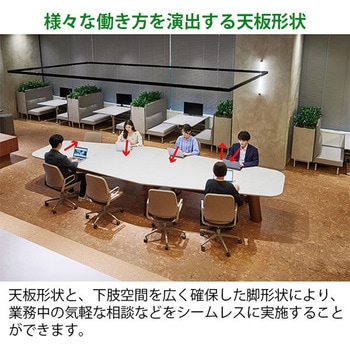 セントラ 異形テーブル 配線ありW3000 ×D1600<配送時組立サービス付> イトーキ
