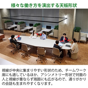 セントラ 異形テーブル 配線ありW3000 ×D1600<配送時組立サービス付> イトーキ