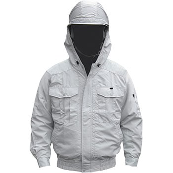 NSP 空調服 チタン・フード付 シルバー Lサイズ NSP 空調服 チタン・フード付 シルバー Lサイズ フード付チタン肩当有