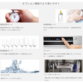 ビルトイン食洗機 ゼオライトシリーズ ドア面材取付タイプ BOSCH(ボッシュ)
