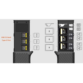 PGYTECH CreateMate 高速カードリーダー内蔵ケース CFexpress Type A/SD(ブラック) PGYTECH