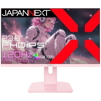 ゲーミング液晶ディスプレイ 23.8型/1920×1080/HDMI×1、VGA×1/ピンク/スピーカー有/2年保証 JAPANNEXT