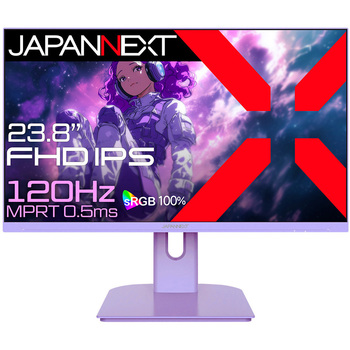 ゲーミング液晶ディスプレイ 23.8型/1920×1080/HDMI×1、VGA×1/パープル/スピーカー有/2年保証 JAPANNEXT