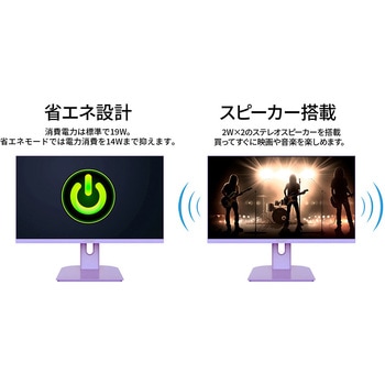 ゲーミング液晶ディスプレイ 23.8型/1920×1080/HDMI×1、VGA×1/パープル/スピーカー有/2年保証 JAPANNEXT