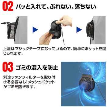 7.4V/胸スイッチ式 空調ベスト(R)(車・フォークリフト対応) +デバイスフルセット ブレイン