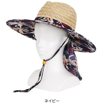 WPC-394 2wayヤシの木柄日除け付き麦わら帽子 X-sell(エクセル)