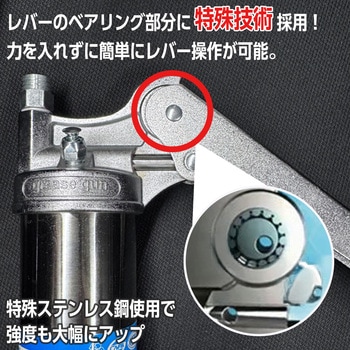 グリースガン カードリッジ式 ストレートタイプ 手動 ベストアンサー